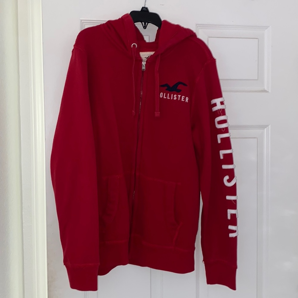 Red Hollister Medium Zip Up